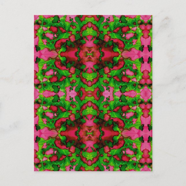 A Study in Pink & Green Postcard (Front)