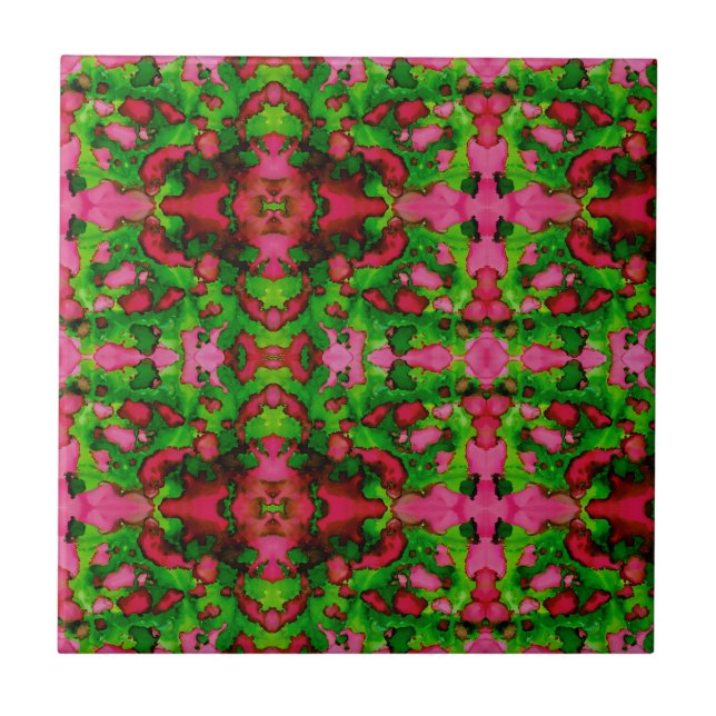 A Study in Pink & Green Tile (Front)