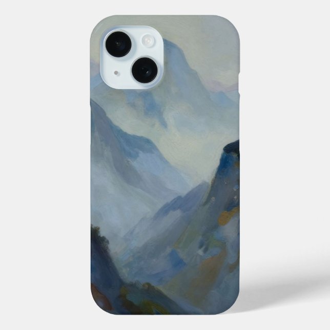 A Study of Atmospheric Mist and Sunlit Peaks Case-Mate iPhone Case (Back)