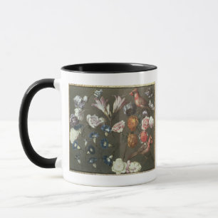 A Study of Peonies, Convolvulus, Lilies and two Fi Mug