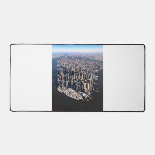 A Stunning Aerial View of New York City from Above Desk Mat