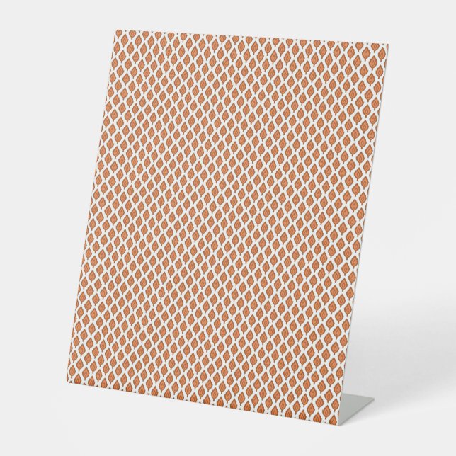 a Stunning Black White Geometric Pattern Design Pedestal Sign (Front)