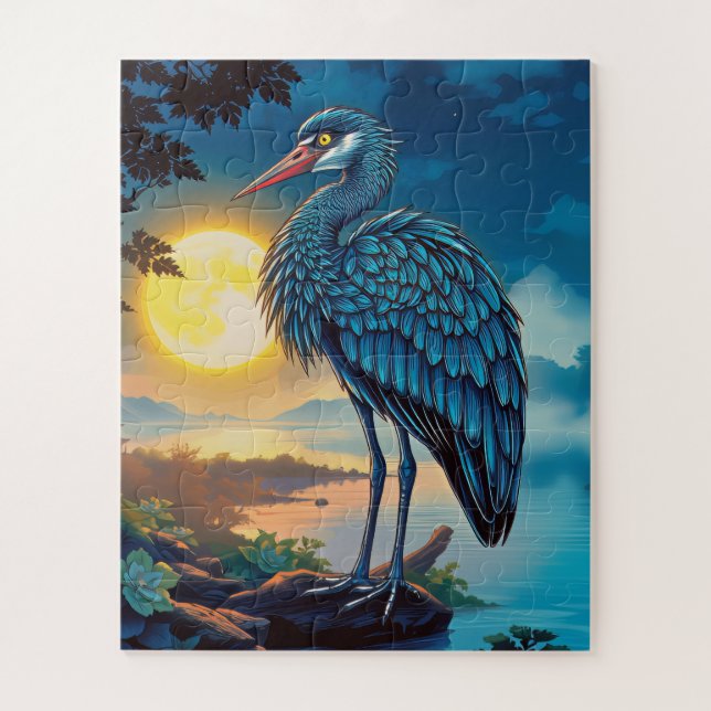  A stunning blue heron children's Jigsaw Puzzle (Vertical)