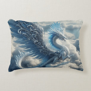 A Stunning Dragon Surrounded by Clouds Decorative Cushion