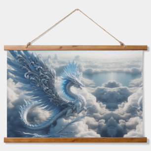 A Stunning Dragon Surrounded by Clouds  Hanging Tapestry