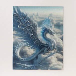 A Stunning Dragon Surrounded by Clouds Jigsaw Puzzle