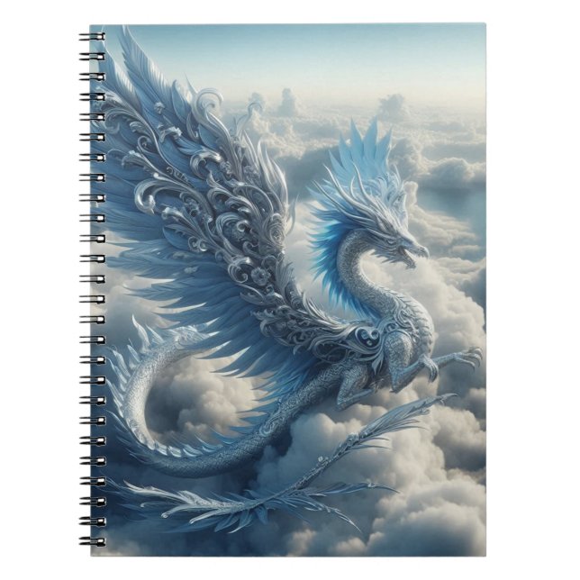 A Stunning Dragon Surrounded by Clouds  Notebook (Front)