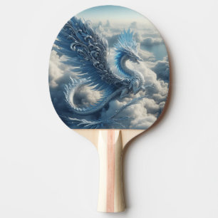 A Stunning Dragon Surrounded by Clouds  Ping Pong Paddle
