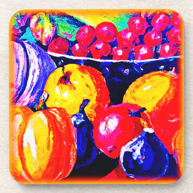 A Stunning Fruity Oil Painting. Buy Now Coaster (Front)