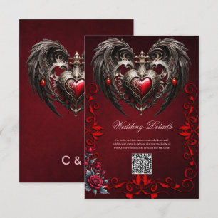 A stunning gothic heart  enclosure card