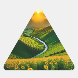 A stunning natural landscape that attracts the eye triangle sticker