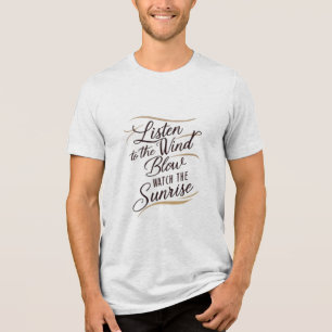 A stunning piece of word art featuring a harmon Tri-Blend shirt