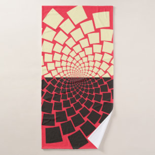 A stylised flower emerging from water, or a rising bath towel