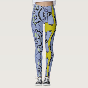 A stylish abstract "Ratti_Creative_Arts" Legging