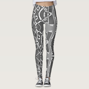 A stylish abstract "Ratti_Creative_Arts" Legging