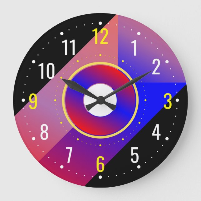 A Stylish and Eye-Catching Design - Modern  Large Clock (Front)
