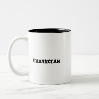 A stylish cup which has "URBANGLAN" FONT DESIGN