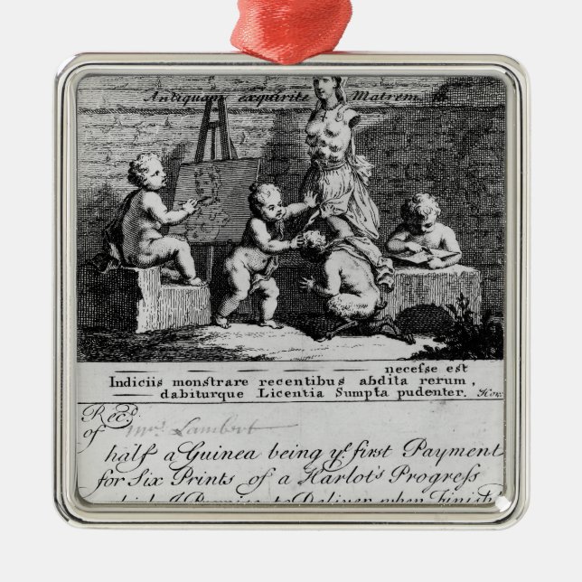 A Subscription Ticket for 'A Harlot's Metal Tree Decoration (Front)
