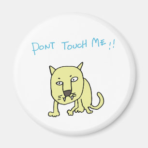 a sullen cat magnet