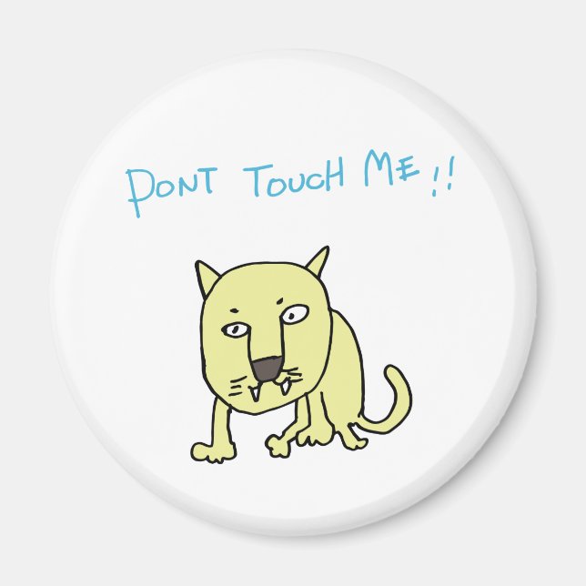a sullen cat magnet (Front)