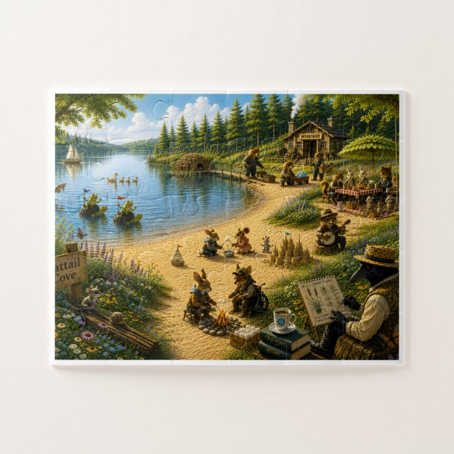 A Summer Day at Cattail Cove Jigsaw Puzzle (Horizontal)