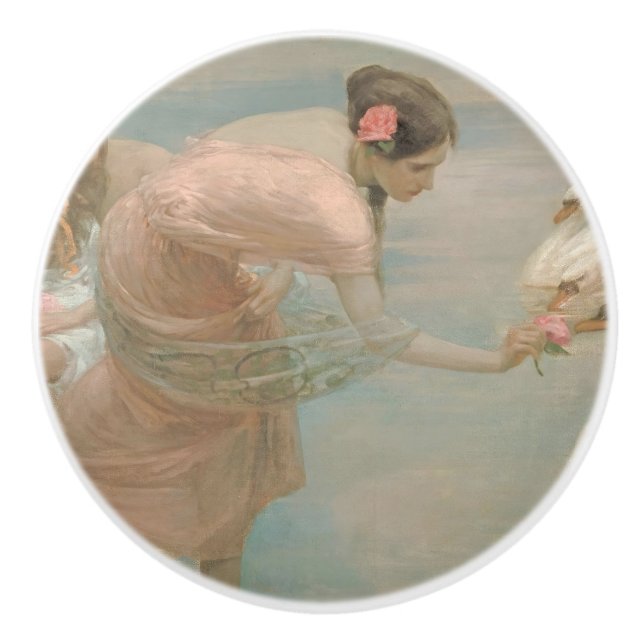 A Summer Morning by Rupert Bunny (1897) Ceramic Knob (Front)