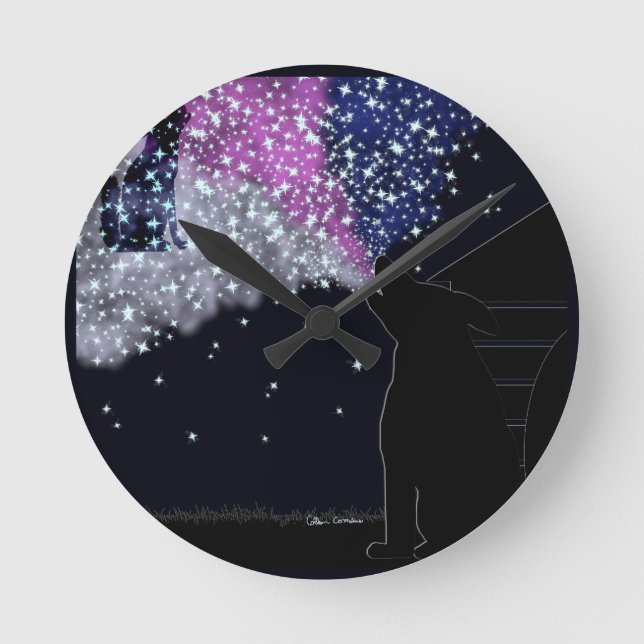 A Summer Night with Sirius Round Clock (Front)