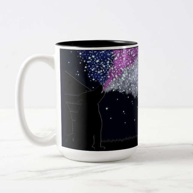 A Summer Night with Sirius Two-Tone Coffee Mug (Left)