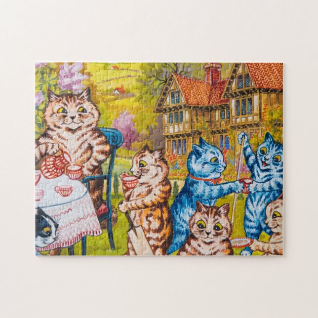 A Summer Tea Party by Louis Wain Jigsaw Puzzle (Horizontal)