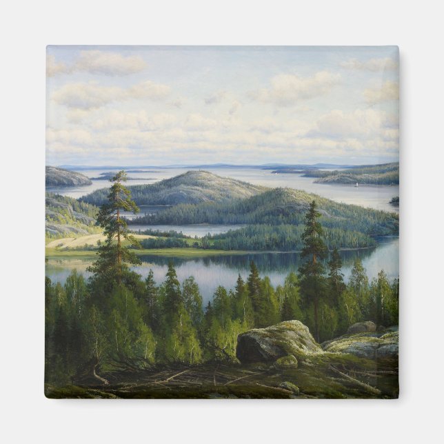 A Summer's Day on Lake Paijanne, Waenerberg  Magnet (Front)