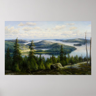 A Summer's Day on Lake Paijanne, Waenerberg Poster