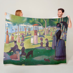 A Sunday Afternoon at La Grande Jatte, Seurat Fleece Blanket
