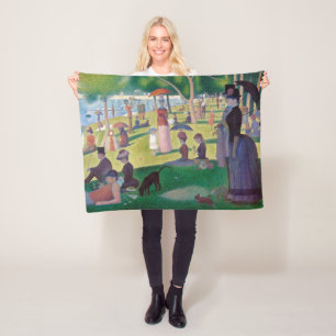 A Sunday Afternoon at La Grande Jatte, Seurat Fleece Blanket