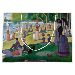 A Sunday Afternoon at La Grande Jatte, Seurat Large Gift Bag