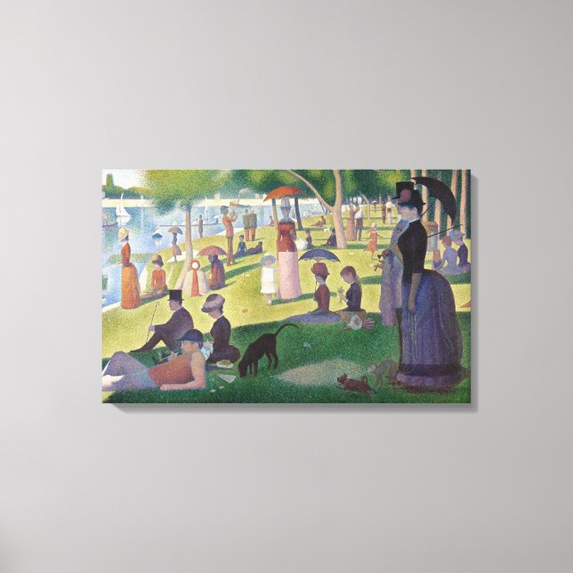 A Sunday Afternoon on the Island of La Gran Seurat Canvas Print (Front)