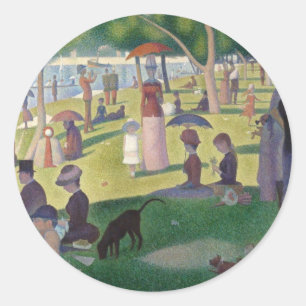 A Sunday Afternoon on the Island of La Grande Jatt Classic Round Sticker