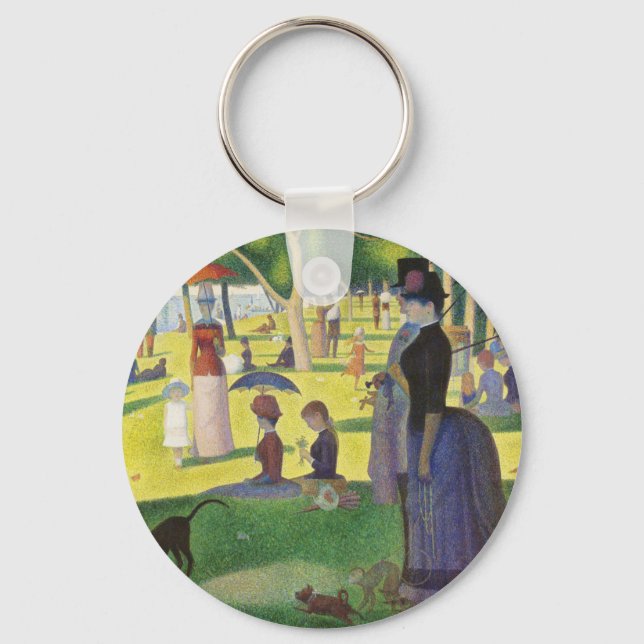 A Sunday on La Grande Jatte by Georges Seurat Key Ring (Front)