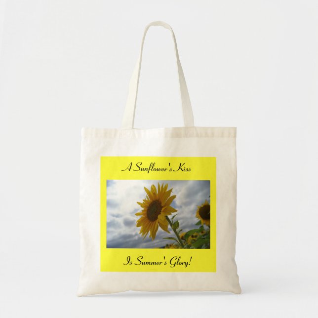 A Sunflower's Kiss Tote Bag (Front)