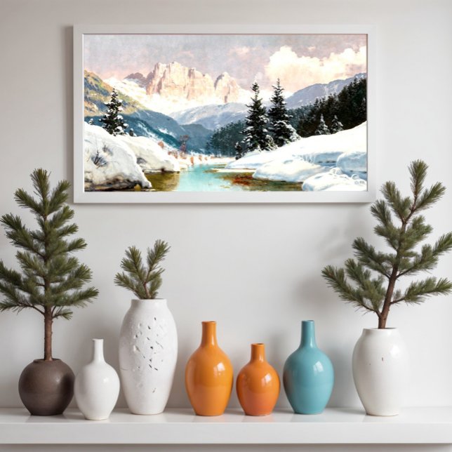 A Sunny Winter Day with a View of the Dolomites Poster (Creator Uploaded)