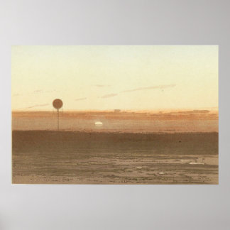A sunset as seen from the balloon. poster