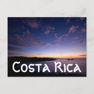 A Sunset Over The Ocean In Costa Rica Postcard