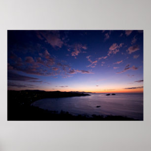 A Sunset Over The Ocean In Costa Rica Poster