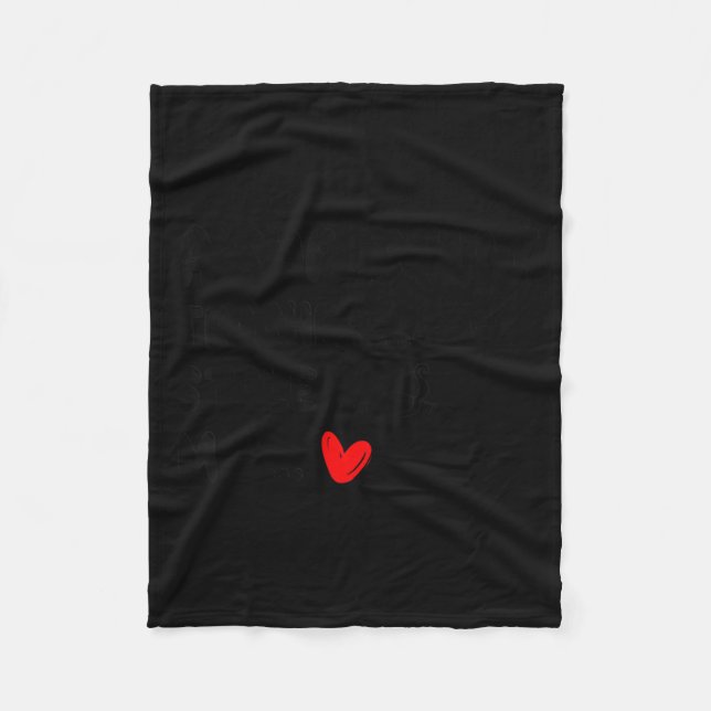A Super Hot Teacher Stole My Heart Funny Node Cute Fleece Blanket (Front)