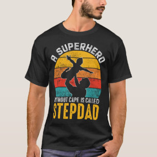 A Superhero Without Cape Is Called STEPDAD Vintage T-Shirt