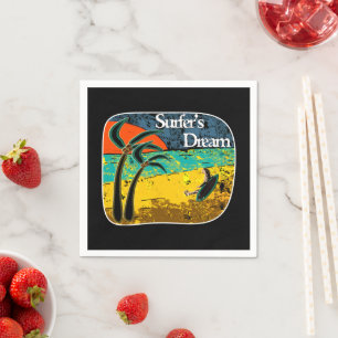 A surfer's dream napkin
