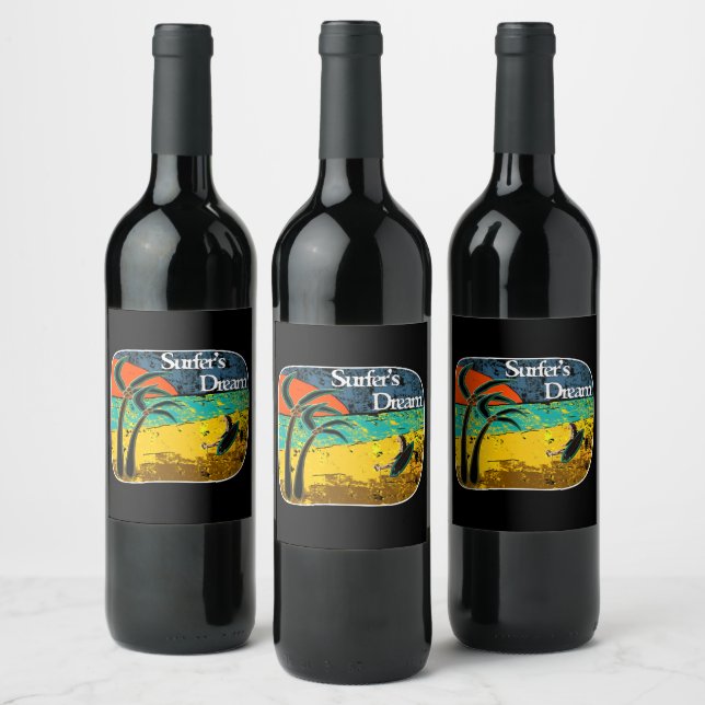 A surfer's dream  wine label (Bottles)