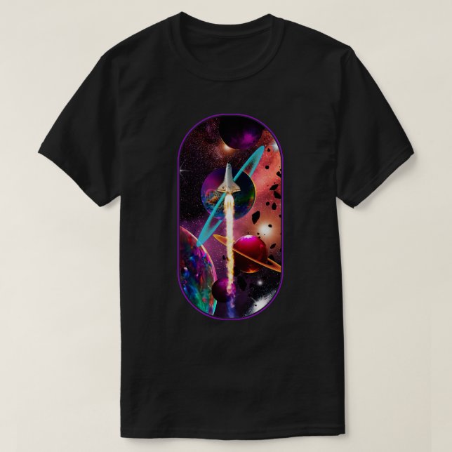 A Surreal Trip to Space T-Shirt (Design Front)