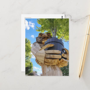 A Surreal Troll Holds Up a Tree  Postcard