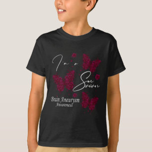 A Survivor Brain Aneurysm Awareness Butterfly T-Shirt