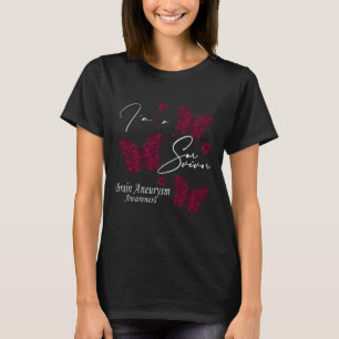 A Survivor Brain Aneurysm Awareness Butterfly  T-Shirt